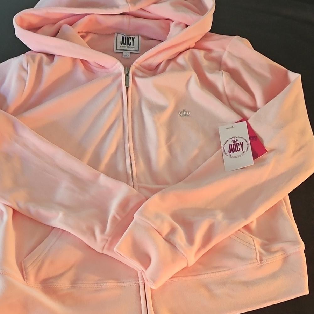 Juicy Couture Light Pink Kids Zip-Up Hoodie